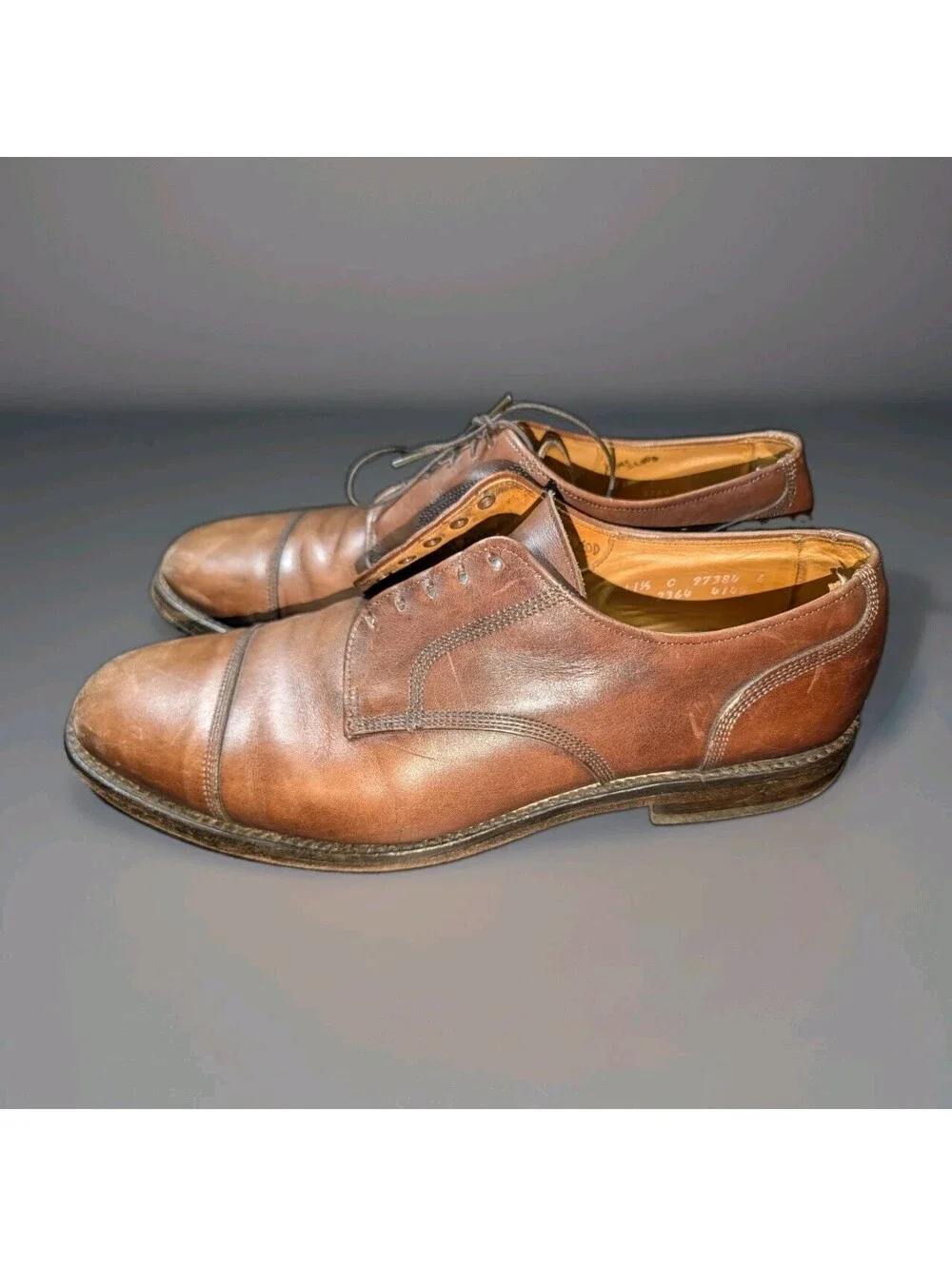Allen Edmonds Hampstead Leather Dress Shoes Oxford Brown 11.5